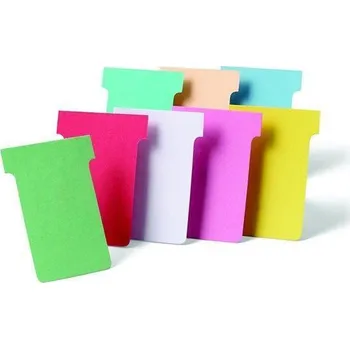 Nobo T-karty, červená, vel. 2, NOBO ,balení 100 ks 29351