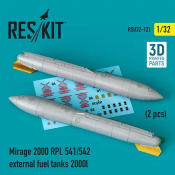 Plastikový model Reskit 1/32 Mirage 2000 RPL 541/542 ext.fuel tanks 2000l