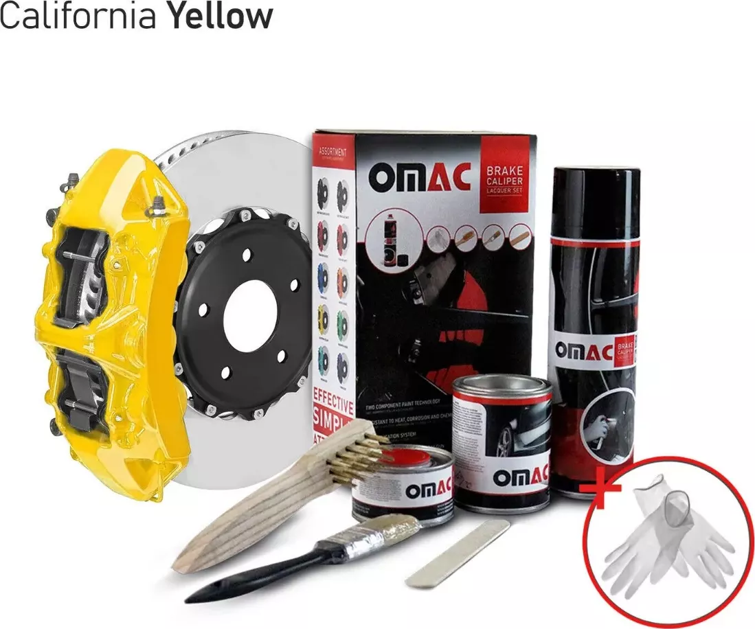 Thermo barva na brzdové třmeny Omtec (kompletní sada) Barva: žlutá