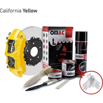 Autolak Thermo barva na brzdové třmeny Omtec (kompletní sada) Barva: žlutá