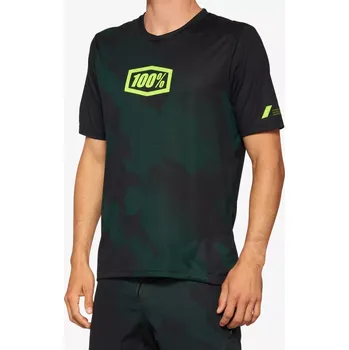 cyklistický dres Dres 100% AIRMATIC LE SS Black Camo Velikost: M