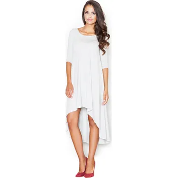 Dámské šaty Šaty Figl pro ženy M392 Šedý vzor 1 Figl bílá 945642