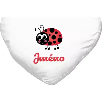 Polštář Polštář srdce 40x35 cm Beruška se jménem