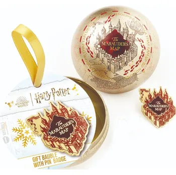 Vánoční dekorace The Carat Shop Vánoční baňka s odznáčkem Pobertův plánek, Harry Potter