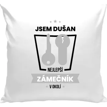 Polštář Polštář bílý 40x40 cm Nejlepší v okolí - zámečník