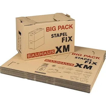 Karton BAUHAUS Krabice na stěhování Multibox XM Stapel-Fix, 75 l, 30 kg, 10 ks 118185170