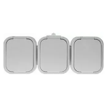 Elektrická zásuvka NT-316 B2 zásuvka trojnásobná 3x2p+Z 16A/250V s víčkem (NT-316 B2)