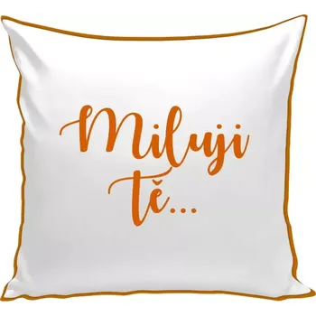 Polštář Polštář barevný 32x32 cm Miluji tě - nápis 2