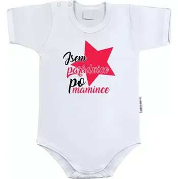 Kojenecký body Dětské body s krátkým rukávem Jsem parádnice po mamince