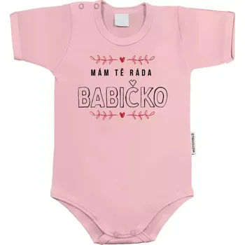 Kojenecký body Dětské body s krátkým rukávem Mám tě ráda babičko
