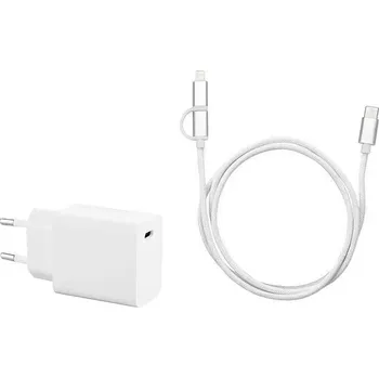 BAUHAUS USB nabíječka s kabelem, 20 W, 1× USB-C, bílá SN-TC200ED1E2B