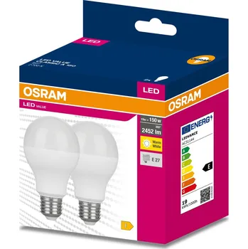 Osram Sada LED žárovek klasik, 19 W, 2452 lm, teplá bílá, E27, 2 ks