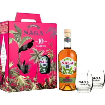 Rum Naga 10 years Siam Edition 40% 0,7 l + 2 skleničky