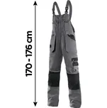 CXS Montérky pracovní s laclem ORION KRYŠTOF, šedo/černé vel. 170-176/54