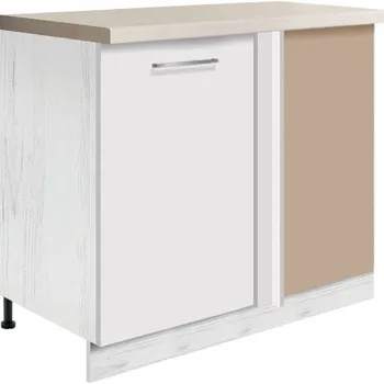 Kuchyňská skříňka Fadome Dolní rohová kuchyňská skříňka Creativa 24D, levá + cargo police Zvolte dvířka: Gray lesk, Zvolte korpus: Borovice andersen