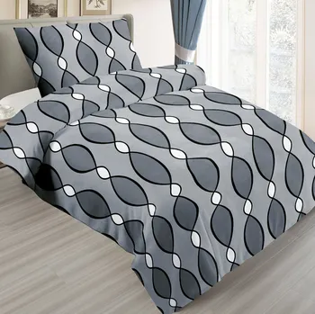 Povlečení JAHU Tornero šedé 140 x 200, 70 x 90 cm zipový uzávěr