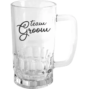 Sklenice Půllitr Team Groom - nápis