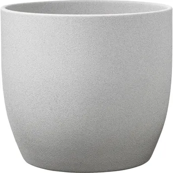 Květináč Soendgen Keramik Basel Stone Obal na květináč, ø 19 cm, 18 cm, keramika, světle šedá 0069-0019-2256