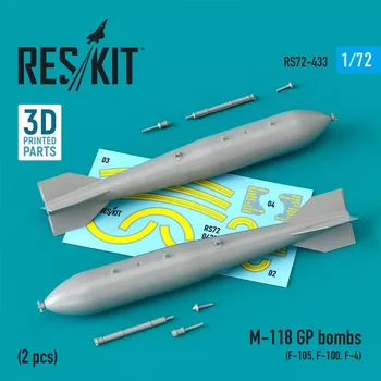 Plastikový model Reskit 1/72 M-118 GP bombs - 2 pcs. (3D-Printed)