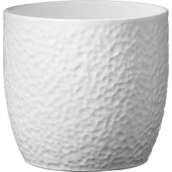 Květináč Soendgen Keramik Obal na květináč Boston, ø 27 cm, 26 cm, keramika, bílá 0049/0027/0847