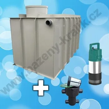 BAZENY KRALIK s.r.o. Akumulační retenční nádrž k obetonování hranatá 4M3 vystrojená DPH: 21% (pro firmu)