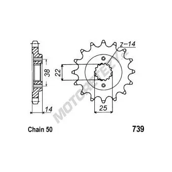 Řetězová sada pro motocykl Řetězové kolečko CAGIVA 900 Grand Canyon rok 99