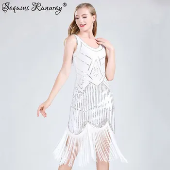 Dámské šaty Dámské svatební šaty levně Sequins SF444 Barva: Bílá, Velikost: L