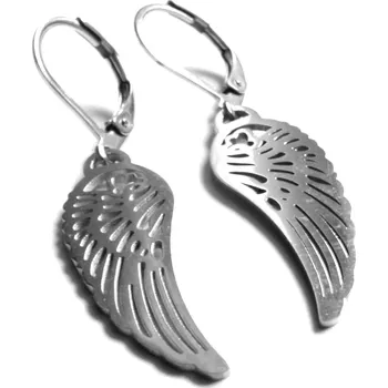 Náušnice Steel Jewelry Náušnice andělská křídla z chirurgické oceli NS090407 dárkové balení zdarma