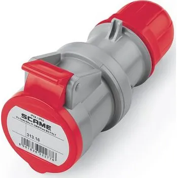 Elektrická zásuvka SCAME OPTIMA Zásuvka (spojka) kabelová bezšroubová - 3P+E, 16A, 6h/380-415 V, 50/60 Hz, IP44/IP54