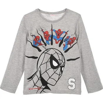 Chlapecké tričko Spider-man šedé tričko s dlouhým rukávem Velikost: 116