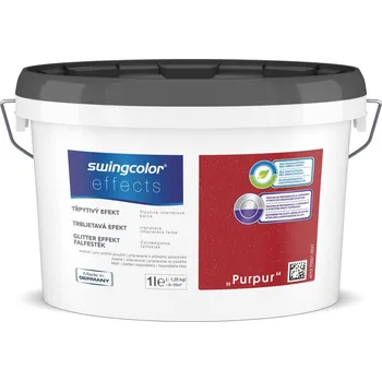 barva na zeď Swingcolor Barva s efektem třpytivým, purpur, matná, 1 l 6196.T0001.3537