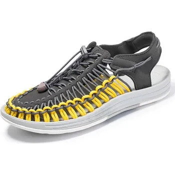 Pánské mokasíny Letní pánské boty s kontrastními šňůrkami Barva: Žlutá, Velikost: 39