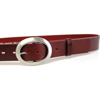 Opasek PENNY BELTS Kožený opasek 11895 bordó - 95 cm
