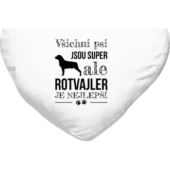Polštář Polštář srdce 40x35 cm Rotvajler je nejlepší