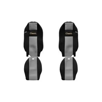 Potah sedadla Sada potahů sedaček (sedadel) pro MERCEDES ACTROS MP2 (integrovaná hlavová opěrka) šedá 20318