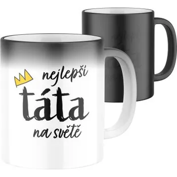 Magický keramický hrnek s potiskem Nejlepší táta na světě, s korunkou