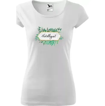Dámské tričko Dámské tričko Malfini Pure Svědkyně zelené listy