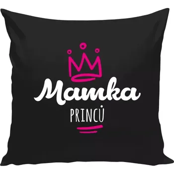Polštář Polštář černý 40x40 cm Mamka princů