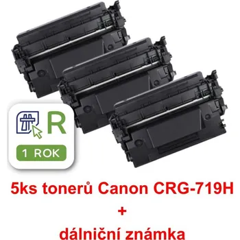 5ks kompatibilní toner Canon CRG-719H MP print + dálniční známka