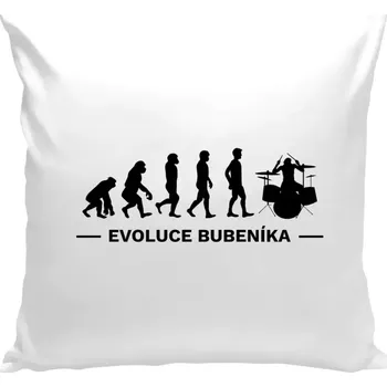 Polštář Polštář bílý 40x40 cm Evoluce - bubeník