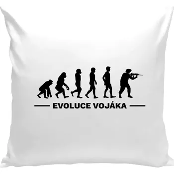 Polštář Polštář bílý 40x40 cm Evoluce - voják