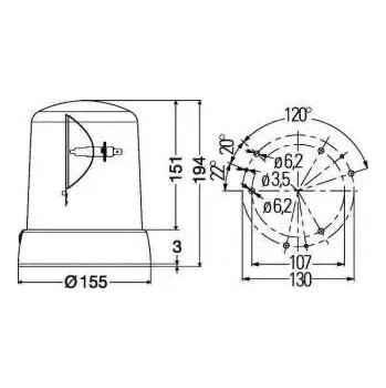 Maják Maják magnetický 24V otočný 2028