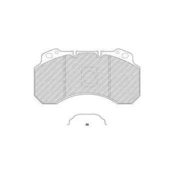 Brzdová destička Brzdové destičky 29099, 29100 pro RENAULT MIDLINER, MIDLUM; NISSAN ECO-T (05.92-) 20566