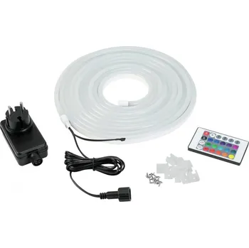 Neonová značka Eurolite LED Neon Flex 24V RGB 5m svítící páska IR Set