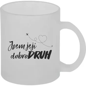 Hrnek 330 ml - skleněný matný Jsem její dobrodruh