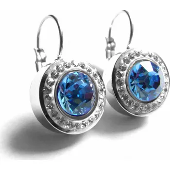 Náušnice Steel Jewelry Náušnice modré z chirurgické oceli NS090486 dárkové balení zdarma