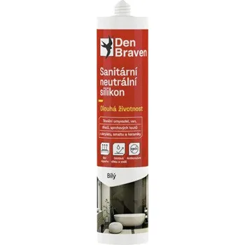 Stavebniny Sanitární silikon DEN BRAVEN neutrální 280 ml bílý
