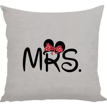 Polštář Polštář pro páry - Mrs. Mouse - 40 × 40 cm