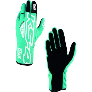 Rukavice Závodní rukavice OMP KS-4 ART my2023 (vnitřní prošití) mátově zelená