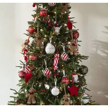 Vánoční ozdoba 2ks hnědá závěsná ozdoba perníček - 14*3*14 cm